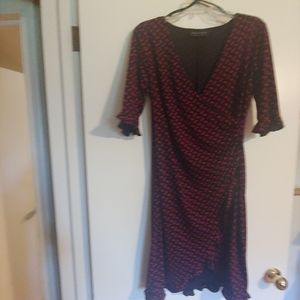 Connected Black with Red Polka Dots Dress